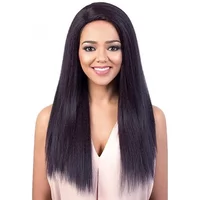 Motown Tress Human Hair HB Kari Blend Wig Dark Maroon