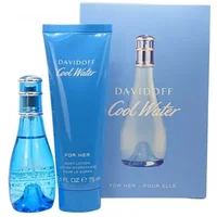 Davidoff Cool Water Woman Gift Set 30ml Eau De Toilette + 75ml Body Lotion