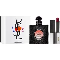 Yves Saint Laurent Black Opium Gift Set With Eau De Parfum & Lipstick No 107 50ml