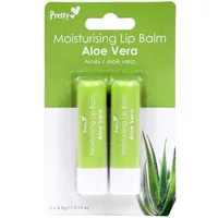Quest Pretty Moisturising Lip Balm Aloe Vera 4.3g x2