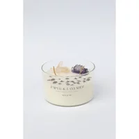 Ness & Me Luxury 2-Wick Crystal Soy Wax Candle Lavender & Juniper