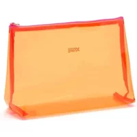 Victoria Green 'Mia' Large Makeup Bag Clear Orange