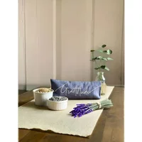 The Norfolk Eye Pillow Company Gratitude Embroidered Linen & Lavender Eye Pillow Blue / Lavender