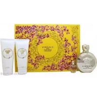 Versace Eros Pour Femme Gift Set 100ml EDP + 5ml EDP + 100ml Body Lotion + 100ml Shower Gel