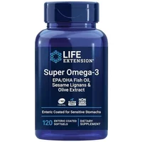 Life Extension Super Omega-3 EPA/DHA With Sesame Lignans & Olive Extract 120 Softgels