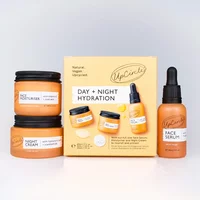 UpCircle Beauty Day + Night Hydration Set 60ml Face Moisturiser, 55ml Night Cream & 30ml Face Serum