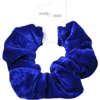 Molly And Rose High Shine Royal Blue Velvet Large Scrunchie