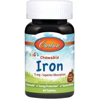 Carlson Labs Kid's Chewable Iron 15mg Strawberry Tablets 60 Tablets