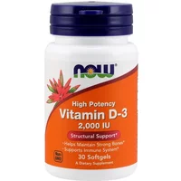 NOW Foods Vitamin D-3 2000iu 30 Softgels
