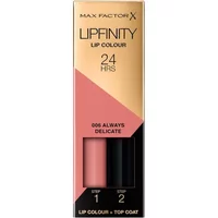 Max Factor Lipfinity Lip Colour 24 Hour Lipstick 006 Always Delicate
