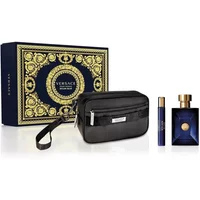Versace Dylan Blue Pour Homme Gift Set 100ml EDT + 10ml EDT + Black Trousse