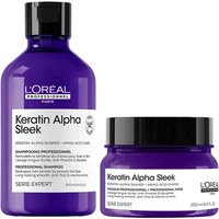 L'Oréal Professionnel Keratin Alpha Sleek Shampoo & Hair Mask DUO 300ml, 250ml