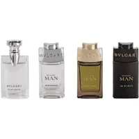 Bvlgari Miniatures For Him Gift Set 5ml Pour Homme Eau De Toilette + 5ml Man Rain Essence Eau De Parfum + 5ml Man Wood Essence Eau De Parfum + 5ml Man In Black Eau De Parfum