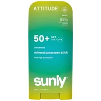 Attitude Sunly Unscented Mineral Sunscreen Stick SPF 50+ 60g