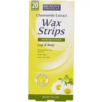 Beauty Formulas Chamomile Extract Hair Removal Wax Strips For Legs & Body 20 Wax Strips