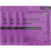 BeautyPro BAKUCHIOL Facial Sheet Mask Pack of 4