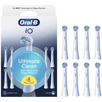 Oral B iO Ultimate Clean Replacement Head Electric Toothbrush White x8