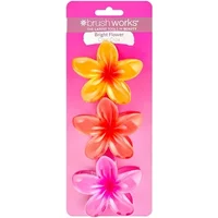 Brushworks Bright Flower Claw Clips x3