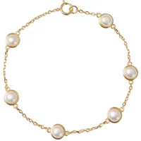 Kyoto Pearl Harper Pearl Bracelet 18ct Gold Plated White