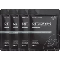 BeautyPro DETOXIFYING Bubbling Cleansing Sheet Mask With Activated Charcoal Pack of 4