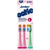Jordan Ootie Gentle Cleaning Toothbrush Refill Heads L Pink/Green 6-12 Years 3 Pack
