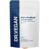 Dr Vegan Kids ProMulti Live Cultures & Multivitamin Capsules 60 Capsules