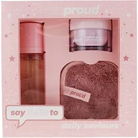 Skin Proud Say Hello To Gift Set Jelly Moisturiser 50ml + Face Mist 90ml + Make-Up Remover Pad