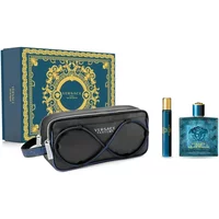 Versace Eros Eau De Toilette 100ml Gift Set 100ml & 10ml Eau De Toilette & Toiletry Bag