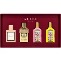 Gucci Miniature Perfume Gift Set 5ml Bloom Eau De Parfum, 5ml Guilty Pour Femme Eau De Toilette, 5ml Flora Gorgeous Gardenia Eau De Parfum & 5ml Flora Gorgeous Orchid Eau De Parfum