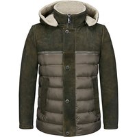 MILESTONE Lederjacke Broker Herren grün