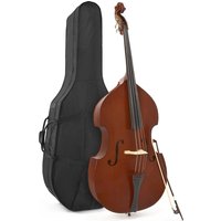 Deluxe 3/4 Solid Top Double Bass by Gear4music