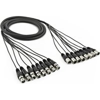 8 x XLR (M) - XLR (F) Cable Loom 3m