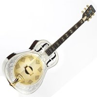 Ozark 3515BE Resonator Guitar Nickel Plate Brass Engraved