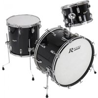 Rogers Powertone 24 3pc Shell Pack Piano Black with Inlay