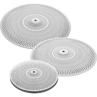 3pc Low Volume Cymbal Pack by Gear4music Silver