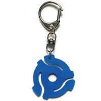 45RPM Record Adapter Key Chain Blue