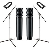 Shure PGA81 Condenser Pair with Stands and Cables