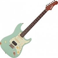 JET Guitars JS-400 HSS Roasted Maple Sea Foam Green Relic
