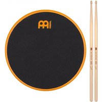 Meinl 6 Marshmallow Practice Pad & Zack Grooves Drumsticks Orange