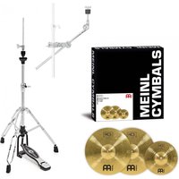 Meinl HCS Starter Cymbal Set Gear4music Hi Hat Stand & Grabber Arm