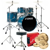 Sonor AQ1 20 5pc Pro Drum Kit w/Cymbals Caribbean Blue