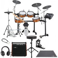 Yamaha DTX8K-M RW Electronic Drum Kit w/ Single Pedal Complete Bundle
