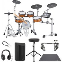 Yamaha DTX10K-M RW Electronic Drum Kit Double Pedal Complete Bundle