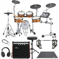 Yamaha DTX10K-X RW Electronic Drum Kit Double Pedal Complete Bundle