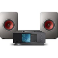 Naim Uniti Atom & KEF LS50 Meta Speakers Grey & Chord Company Cable