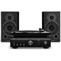 Denon DP-400 with PMA-600NE & Wharfedale 9.1 Hi-Fi Package Black