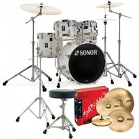 Sonor AQ1 20 5pc Pro Drum Kit w/Cymbals Piano White