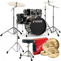 Sonor AQ1 20 5pc Pro Drum Kit w/Cymbals Piano Black