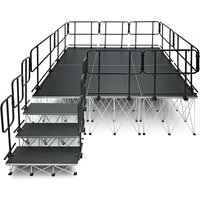 3m x 2m Portable Stage Kit by Gear4music 80cm