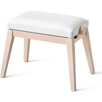 K&M 13941 Piano Bench White Ash and White Vinyl